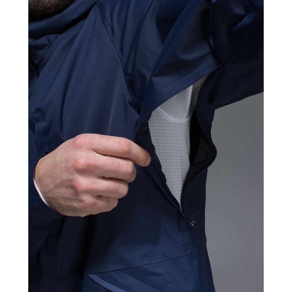Lululemon Stanley Parka Deep Navy Waterproof Lightweight Jacket Gorpcore jj17 - Picture 16 of 16